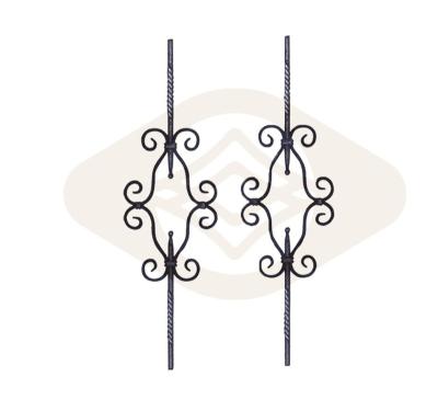 China Easily Assembled Wrought Iron Windows Protection Fence Parts Rosettes Cast Iron Decorative Fence Inserts for sale