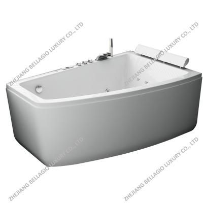 China BELLAGIO double side skirt (left skirt) new indoor whirlpool tub, 2 person corner spa tub, acrylic massage bath for sale