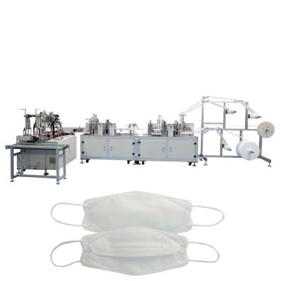 China Mask making high quality adopts post process making machine from ear hanging welding to finishing automatic folding mask for sale