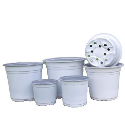 China Modern Garden Greenhouse Floor Office Soft Plastic White Color Plants Organization Flower Grow Seeding Nursery Pot for sale