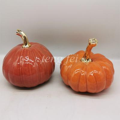 China CLASSIC Custom Ceramic Round Kitchen Storage Pumpkin for sale