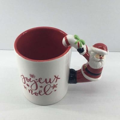 China New Viable Wholesale Vintage Coffee Christmas Mugs Ceramic 3d Christmas Tableware for sale