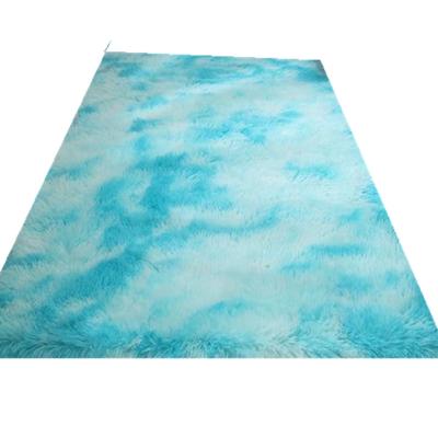 China 2022 Tie Dyed Wool Carpets PV Velvet Rugs Living Room Bedside Study Bedside Printed Silk Fur Blankets for sale