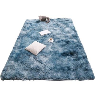 China Hot Sale 120CM*160CM Amazon Cheapest Washable Wholesale Customize Rugs Simple Modern Gray Fluffy Bedroom Shaggy Velvet PV Area Rugs for sale