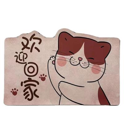 China Absorbent Floor Mats Non-Slip Bathroom Floor Mat Cartoon Super Soft Bathroom 400MM*600MM Washable Cute Mat for sale