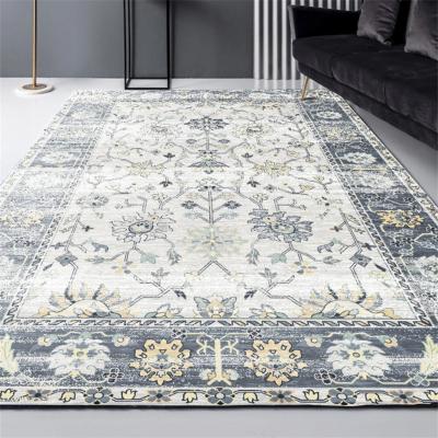 China Washable Gold Diamond Velvet Carpet Living Room Modern Persian Rugs Customized Living Room Crystal Velvet Rugs Belgium Persian Velvet Carpet for sale