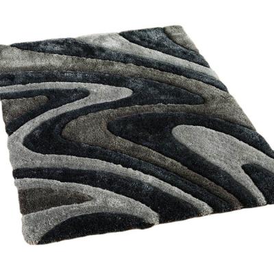 China Eco-friendly.anti-slip.water-proof polyester 3d fashion shaggy design long pile rugs and blankets for living room rug decoration hotel and home factory Tianjin for sale