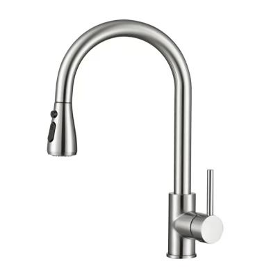 China Wholesale Kitchen Faucet 304 Stainless Steel Thermostatic Mixer Popular Durable Kitchen Sink Faucet With Pull Down Spray for sale