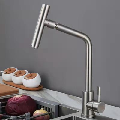 China Factory Wholesale 304 Stainless Steel Thermostatic Faucet Hot And Cold Water Mixer Sink Faucet Kitchen Sink Water Mixer Swivel 360 for sale