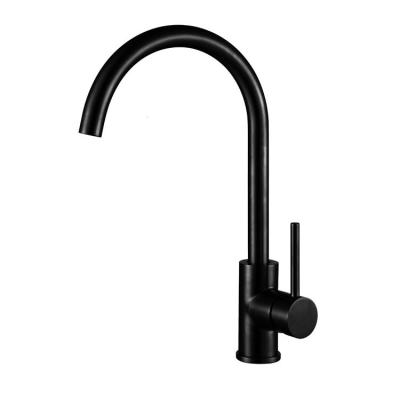 China Premium Matt Black Washing Sink Deck Thermostatic Faucets Mounted Hot Cold Water Tap SUS 304 Stainless Steel Mixer Kitchen Faucets Faucet for sale