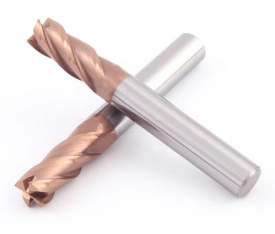 China CNC Milling Cutter Wholesale Price Carbide Coated End Mill Cutters Welding 4 Flutes HRC55 Square End Mill Carbide Tool Milling End Mills for sale