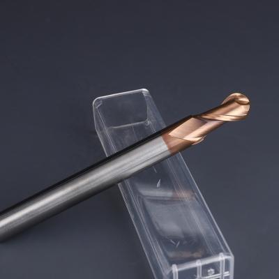 China CNC Milling Cutter Customize Size Ball Nose Carbide End Mill Cutter CNC Router Bit Double Spiral Spline Weld Milling Tool thumb for sale