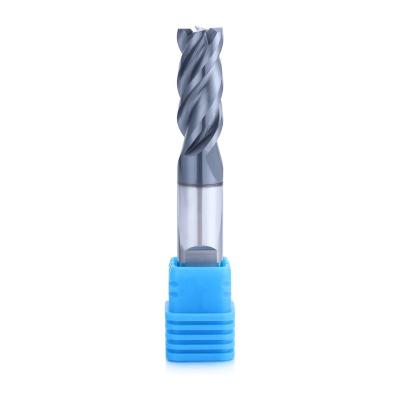 China Micro CNC Milling Cutter 4 Spline Square End Mill Carbide Coated Grain Welding End Mill For Alloy Steels Hardened Steels for sale