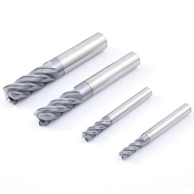 China Factory Made CNC Milling Cutter 2 Flute Mill 4 Flute Finishing Carbide End Mill Cutter With Welding HSS Shank for sale