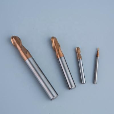 China Supplier CNC Milling Cutter 2 Flute Nose End Mill Carbide Ball Weld Top Milling Cutter for sale