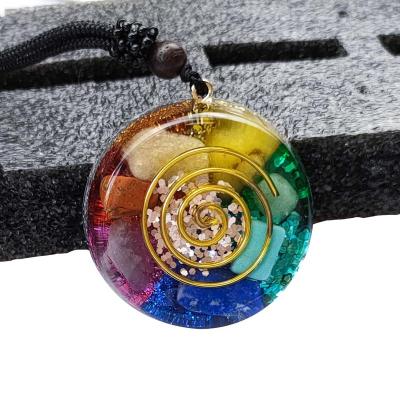 China Hot Chakra Stone 7 Stone Crystal Therapy China Sales 7 Chakra Pendant Necklace For Gift for sale