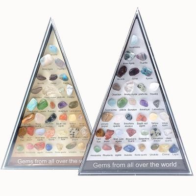 China Hot Selling China Gemstone Tumbled Natural Crystal Stone Mineral Specimens Box For Science Education for sale