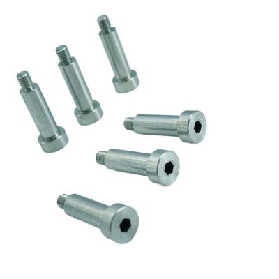 China Equipment Custom 304 Stainless Steel Hex Joint Socket Shoulder Bolt Threaded CNC Machining Parts for sale