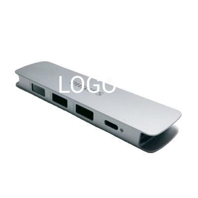 China Equipment Auto CNC Machining USB Cover Aluminum Profile Extruded Gray Color Custom Anodized Enclosure External USB C Hub Card Reader for sale