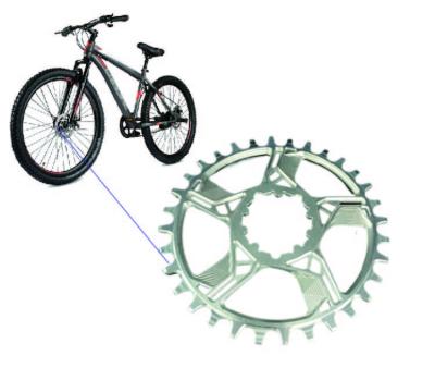 China Bike Customized Precision CNC Machined Aluminum Gears Bike Parts Mountain Bike Cycling Accessories Silver Aluminum Alloy Metal for sale