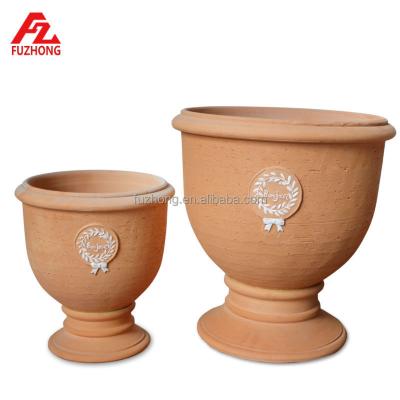 China Large ceramic garden terracotta pots, handcrafted out door flower pot for sale