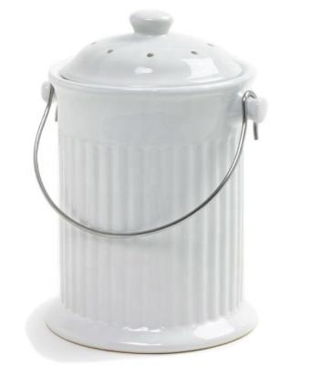 China Sustainable Kitchen Ceramic Compost Bin, Compost Bucket, Compost Bucket with Carbon Activated Filter Mesh for sale