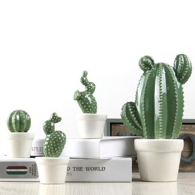 China Europe high quality ceramic cactus for home decor with cheap price for sale