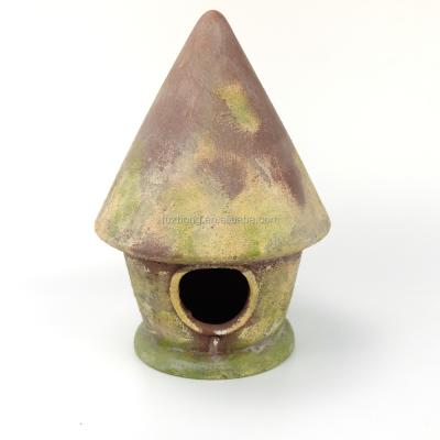 China Viable ceramic outdoor decorative bird house, bird nest, birdcage for sale