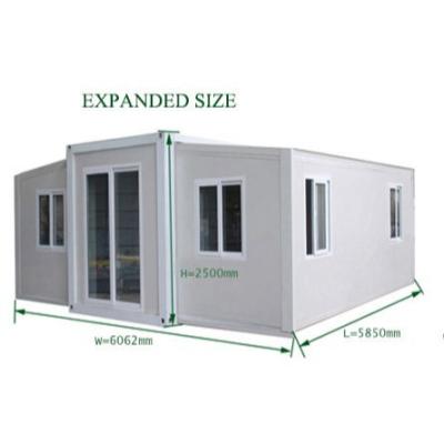 China Steel Sandwich Panel Expandable Container House for Living in White/Gray/Black for sale