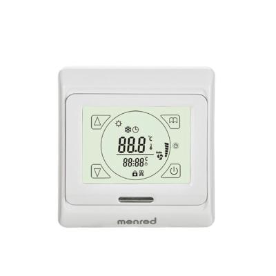 China Modern Rohs Certification Menred E91 Touch Screen CE Digital and Touch Screen FCU Room Thermostat for sale