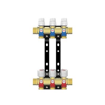 China Modern Floor Heating Manifolds MENRED A7.S CE Certified Adjust Brass Radiant Heating Manifolds for sale