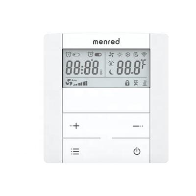 China Minimalist menred LS8.42 LCD display 2 pipe FCU thermostat three digital fan speed thermostat 4 pipe FCU thermostat for sale