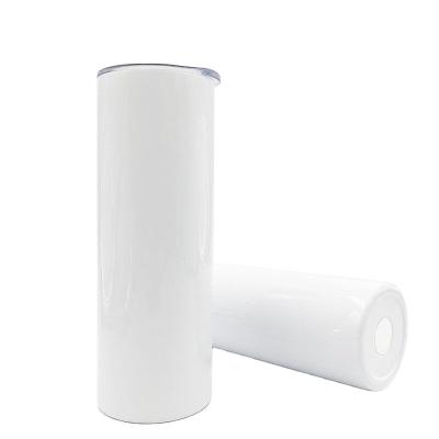 China Premium Quality 20oz White Vacuum Sublimation Stainless Steel Lean Straight Tumbler for sale