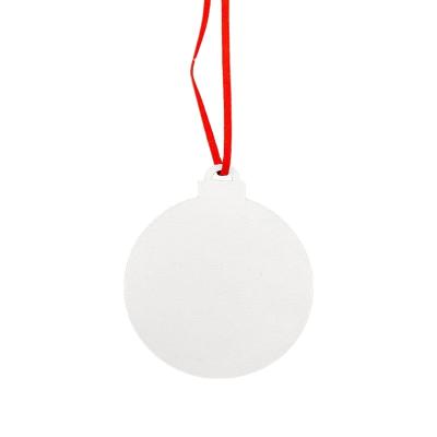 China Double Sided Light Bulb Sublimation MDF Christmas Tree Ornament White Wooden MDF Decoration for sale