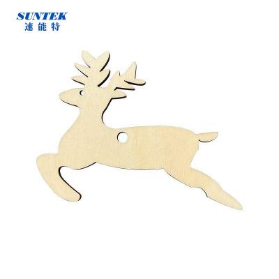 China SUNTEK Sublimation Blank Size Simple Original Color MDF Wooden Christmas Ornament for sale