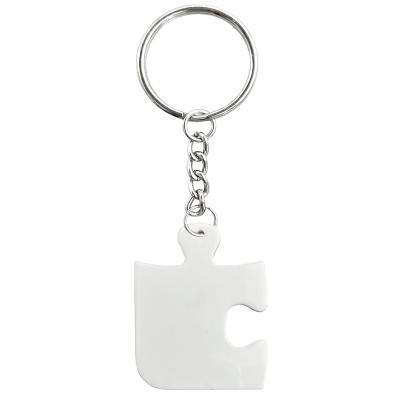 China Sublimation Factory Manufacture Various Plastic Puzzle Sublimation Key Chain for sale