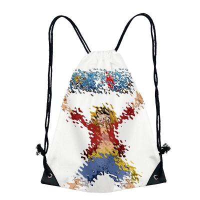 China Newest Drawstring Bag Design High Quality Polyester Sublimation Masks Backpack Bag for sale