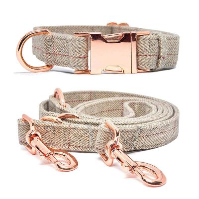 China Personalized Custom Wool Cotton Birthday Dog Fashion Cloth Cloth Dog Leash Soft Adjustable Pet Collars Suit Wool Cotton for sale