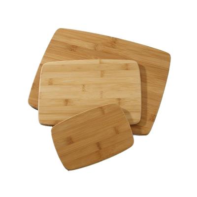 China Sustainable Wholesale Restaurant Bamboo Wooden Cutting Board Three Piece Fruit Cutting Board for sale