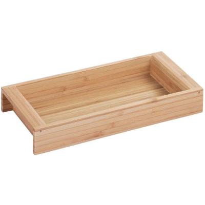 China Wholesale Bamboo Desk Organizer Cosmetic Dresser Storage Tray Paper Towel Candle Soap for sale