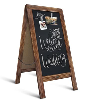 China Eco-friendly Custom Wholesale Wooden Chalkboard Sign School Blackboard Magnetic Kids for sale