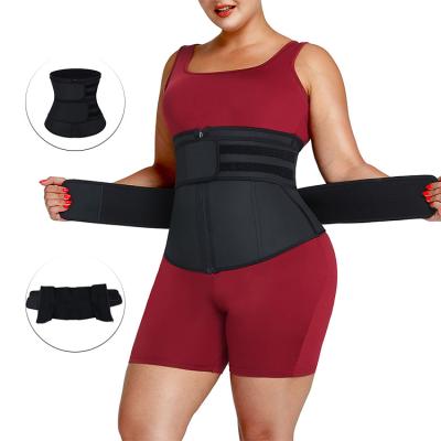 China Waistdear Black Antibacterial Double Banded 7 Zipper Body Latex Women Belly Wrap Steel Boned Waist Trainer for sale