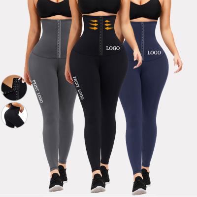 China Wholesale Antibacterial Waist Trainer Corset Workout Leggings Waist Trainer Compression Yoga Pants Waistdear Dropshipping High for sale