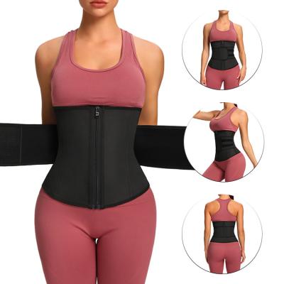 China Antibacterial Custom Waistdear Logo Corset Trimmer Belt Weight Loss Plus Size Private Label Body Shaper Workout Latex Women Waist Trainer for sale