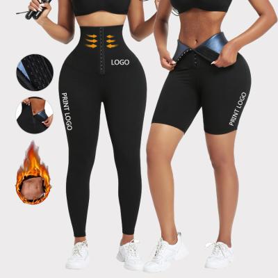 China Custom Made Breathable Compression Gym Waist Trainer Neoprene Waist Trainer Leggings Logo High Waist Tummy Control for sale