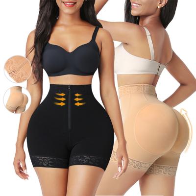 China New Design Buttocks Waistdear High Waist Padded Slimming Padded Butt Lifter Shorts Women Shapewear Plus Size Shapers for sale