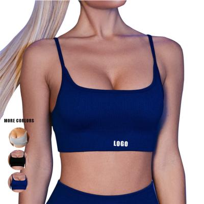 China Breathable Custom Logo Women High Waistdear Sport Tank Seamless Crop Top for sale