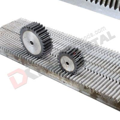 China food & Beverage Factory M1 M1.5 M2 M2.5 M3 M4 M5 M6 M8 CNC Pinion And Gear Rack Steel for sale