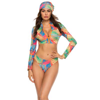 China Custom Printed Triangle Bikini Bottom Set Women Swimsuit Plus Size Fashion Factory Swim Wear and Beachwear for sale