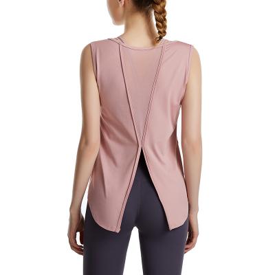 China QUICK DRY women yoga workout sports suit new women's round neck fitness casual sports vest women tank top for sale